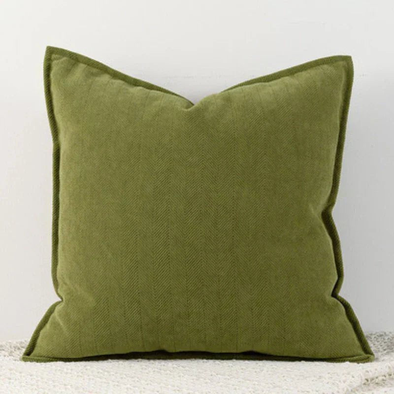Housse de Coussin en Chenille Élégante, Tailles Variées, Entretien Facile