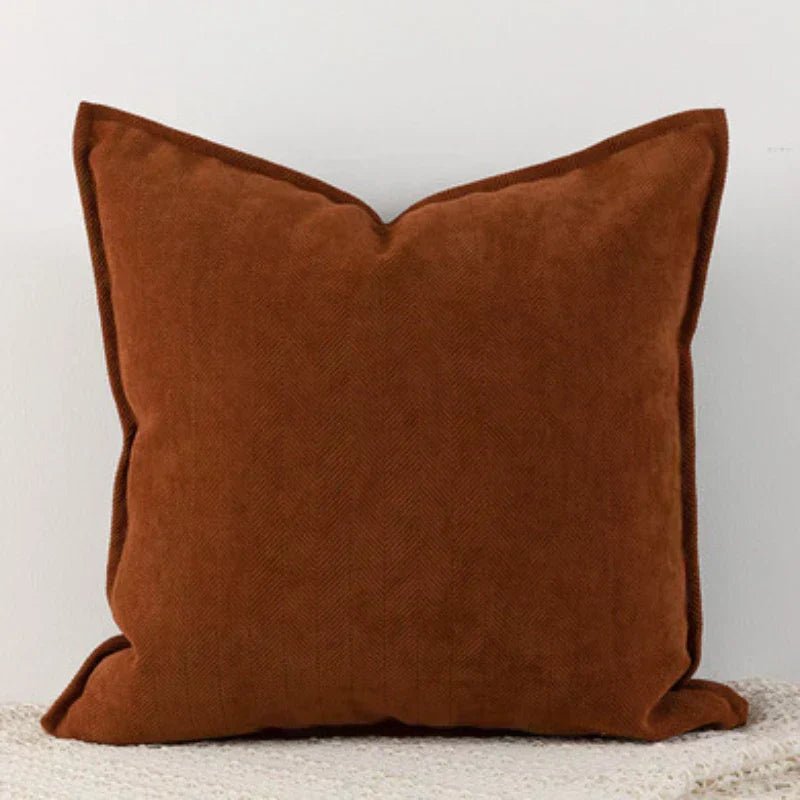 Housse de Coussin en Chenille Élégante, Tailles Variées, Entretien Facile