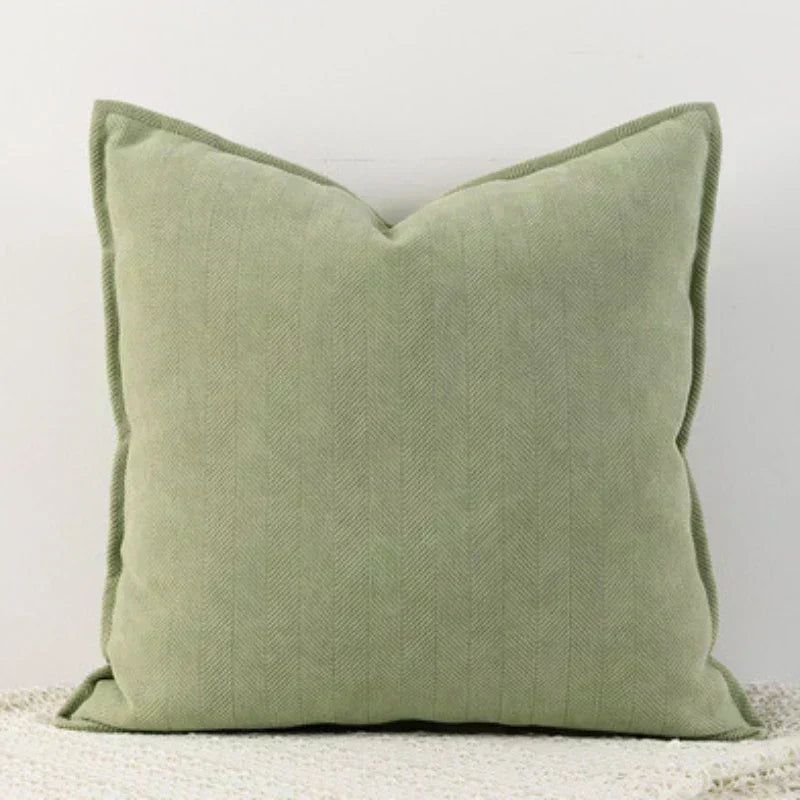 Housse de Coussin en Chenille Élégante, Tailles Variées, Entretien Facile