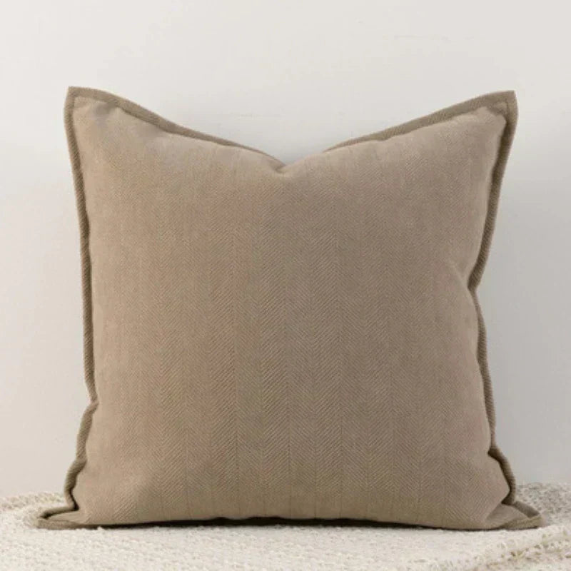 Housse de Coussin en Chenille Élégante, Tailles Variées, Entretien Facile