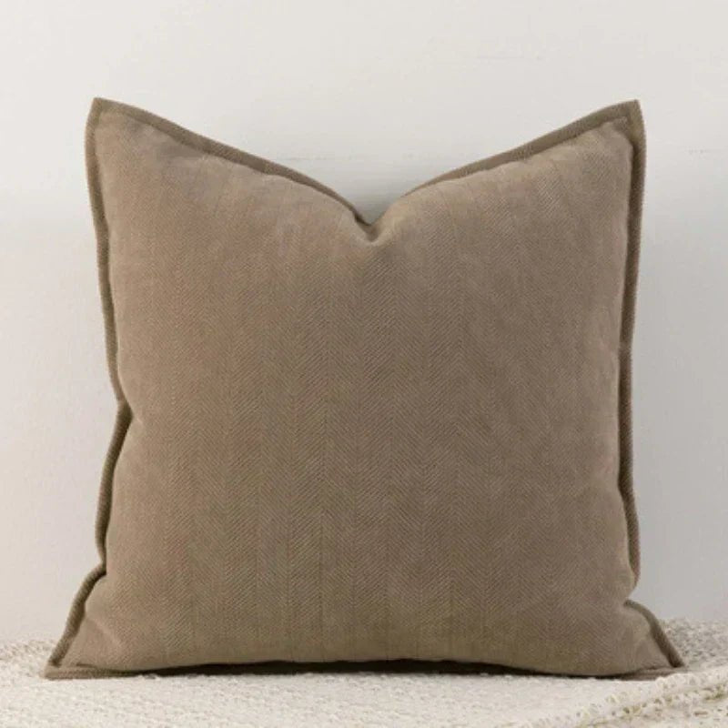 Housse de Coussin en Chenille Élégante, Tailles Variées, Entretien Facile