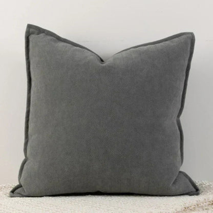 Housse de Coussin en Chenille Élégante, Tailles Variées, Entretien Facile