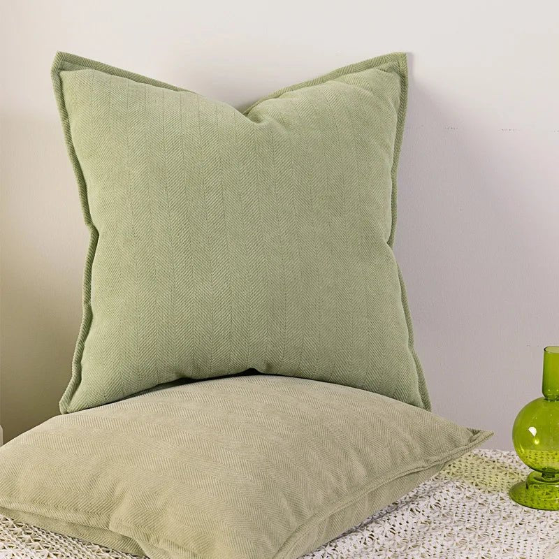 Housse de Coussin en Chenille Élégante, Tailles Variées, Entretien Facile