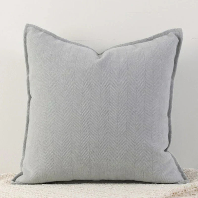 Housse de Coussin en Chenille Élégante, Tailles Variées, Entretien Facile