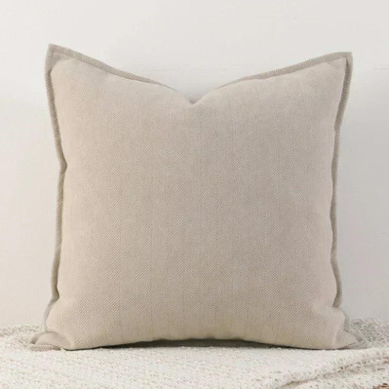 Housse de Coussin en Chenille Élégante, Tailles Variées, Entretien Facile