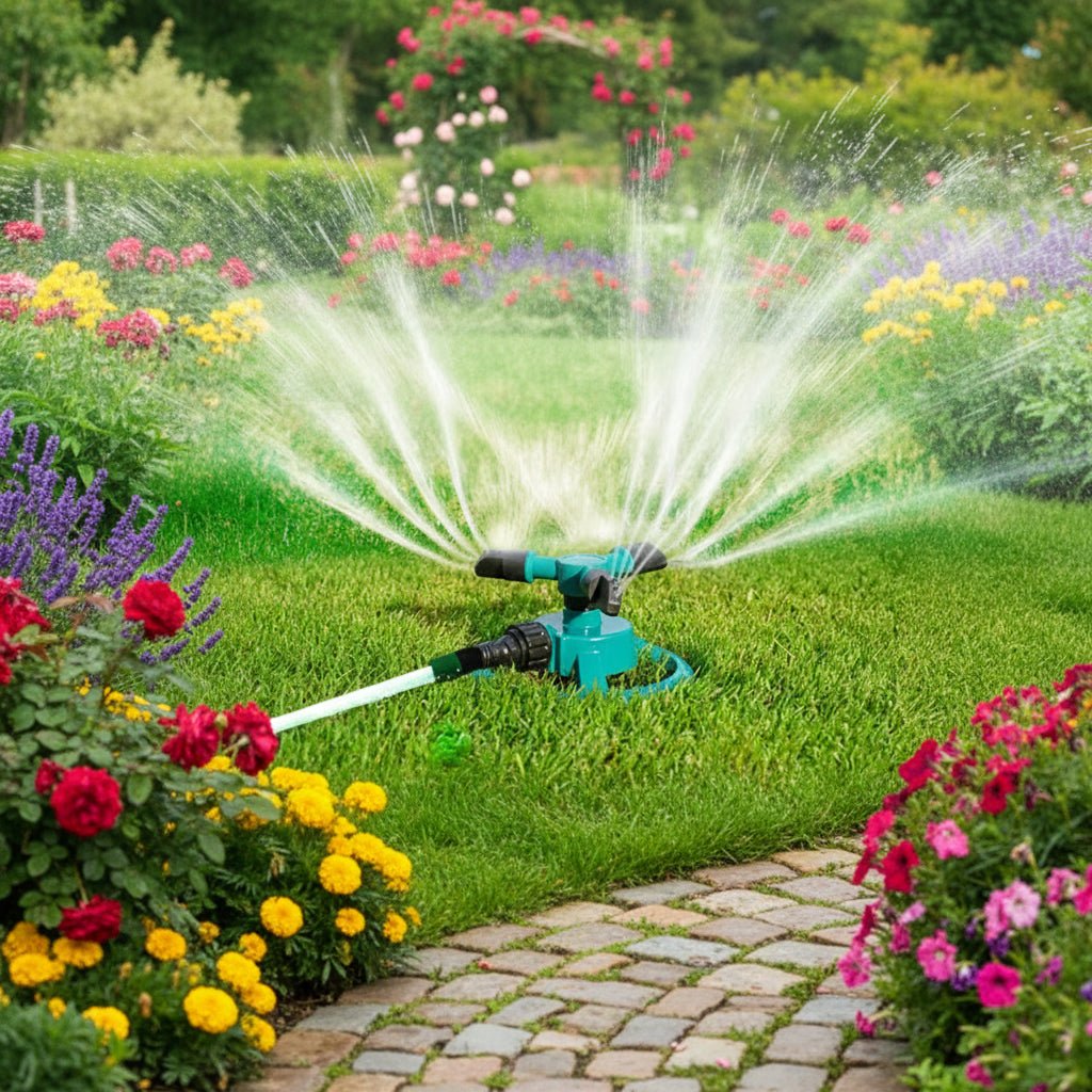 Irrigatore Rotante 360° Automatico per Giardino e Prato