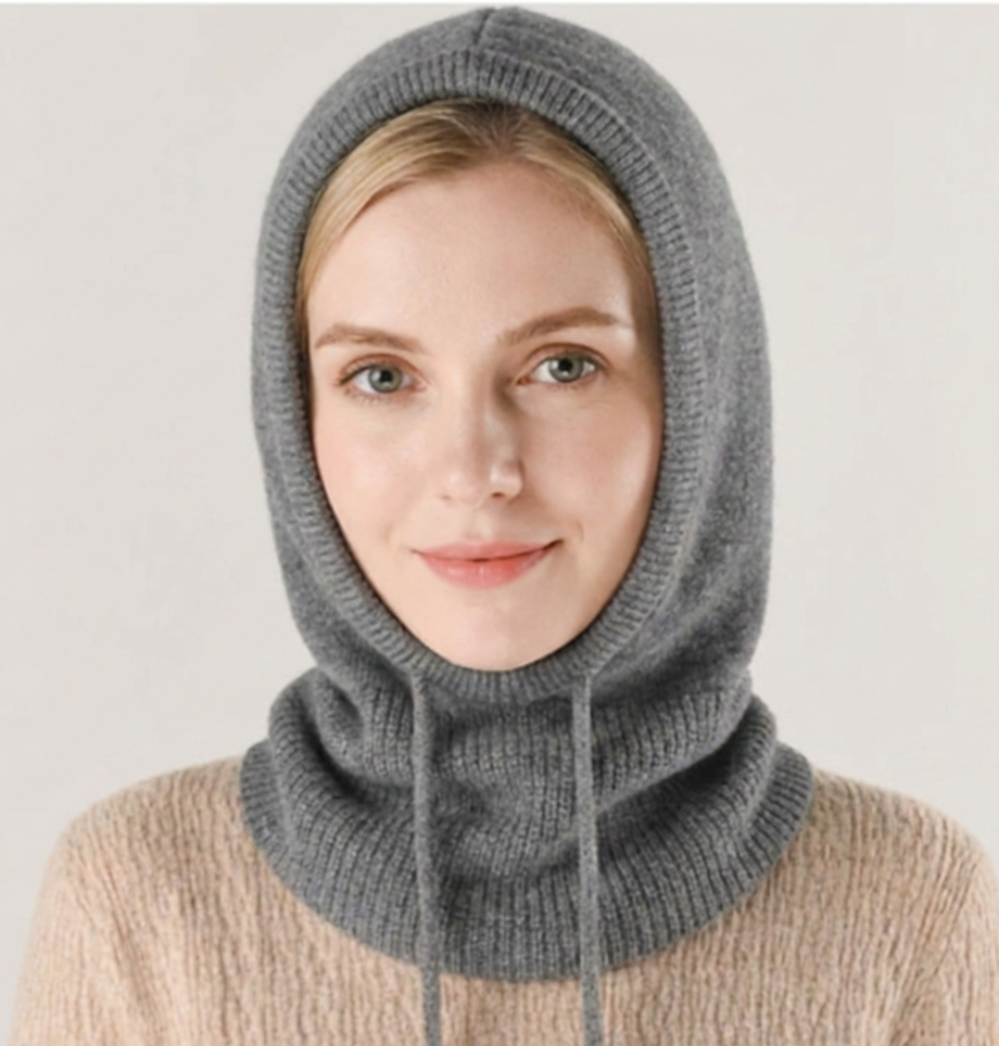 Cashmere Knit Beanie Winter Hat — Adjustable Drawstring Fit 4