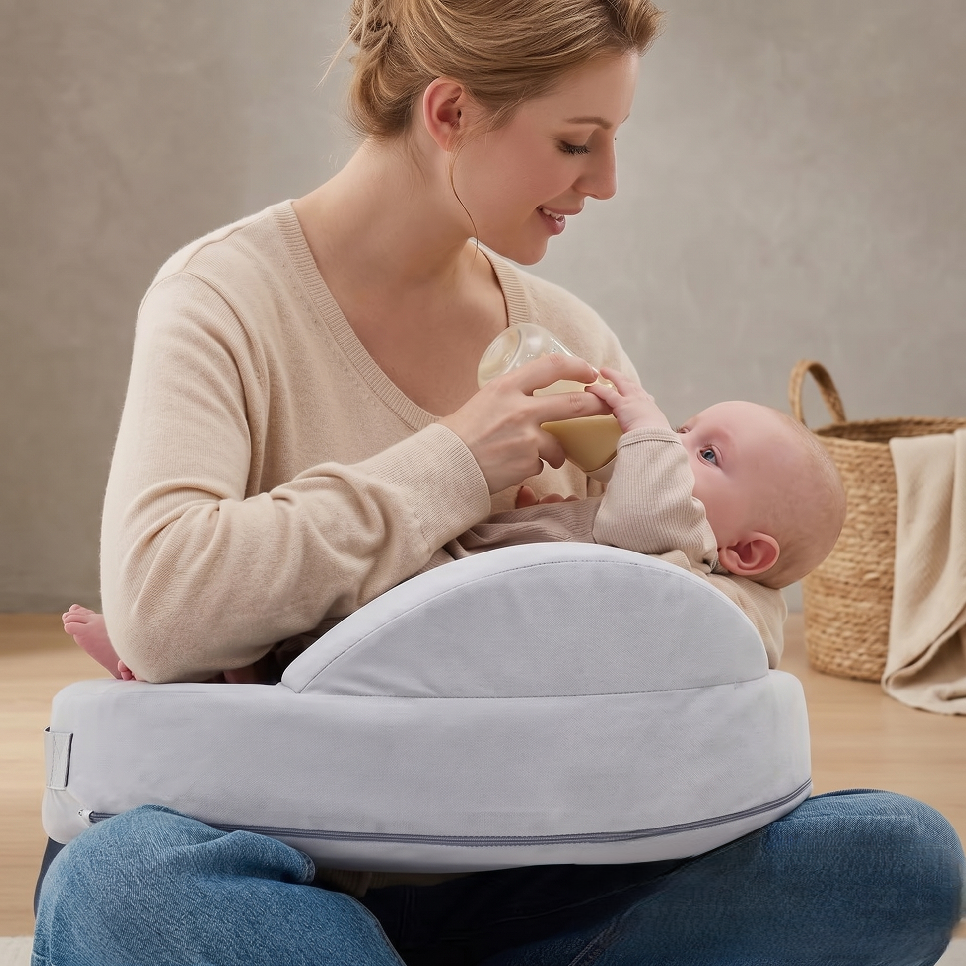 Ergonomic Nursing Pillow — Comfortable Baby Feeding Support 1
