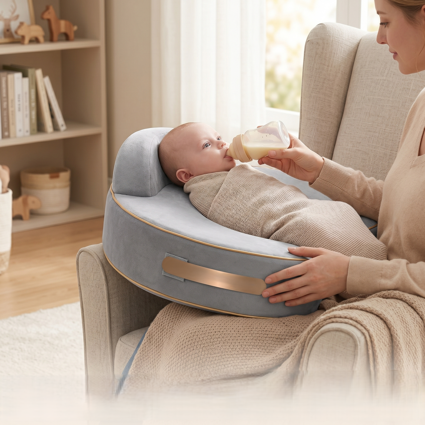 Ergonomic Nursing Pillow — Comfortable Baby Feeding Support 2