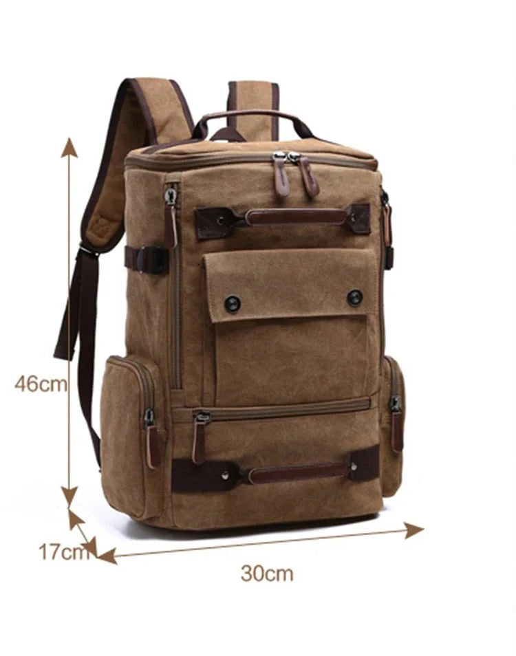 Vintage Canvas Backpack with 15" Laptop Compartment — 55L 6