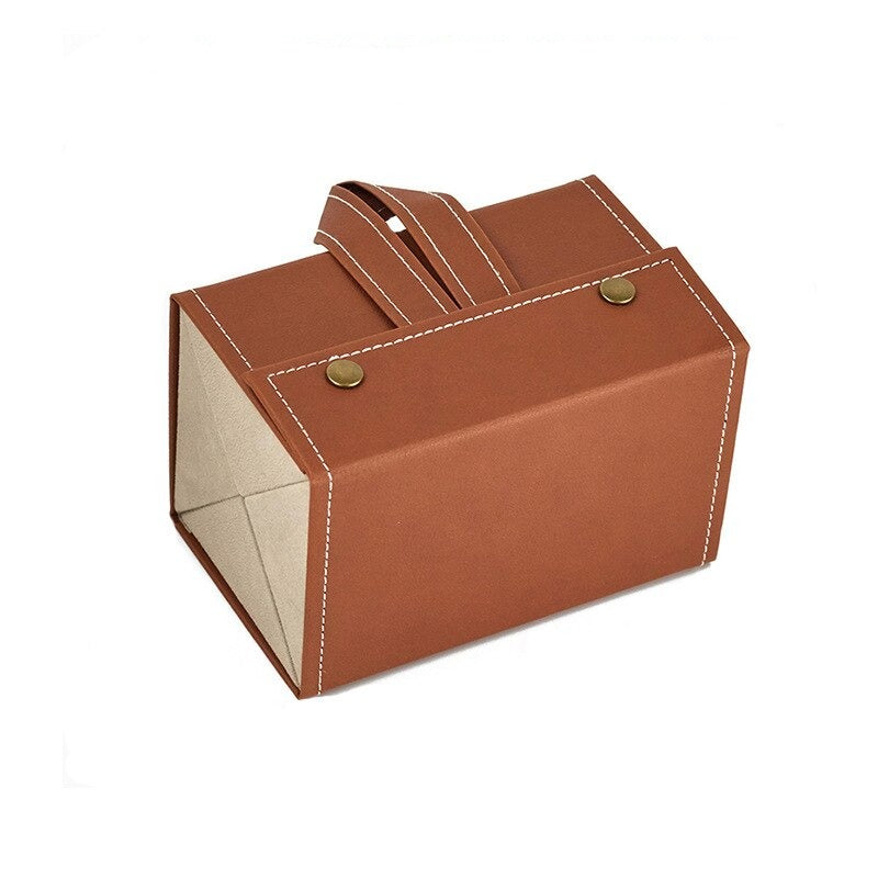 Foldable Leather Eyeglasses Case — Multi-Compartment Organizer 13