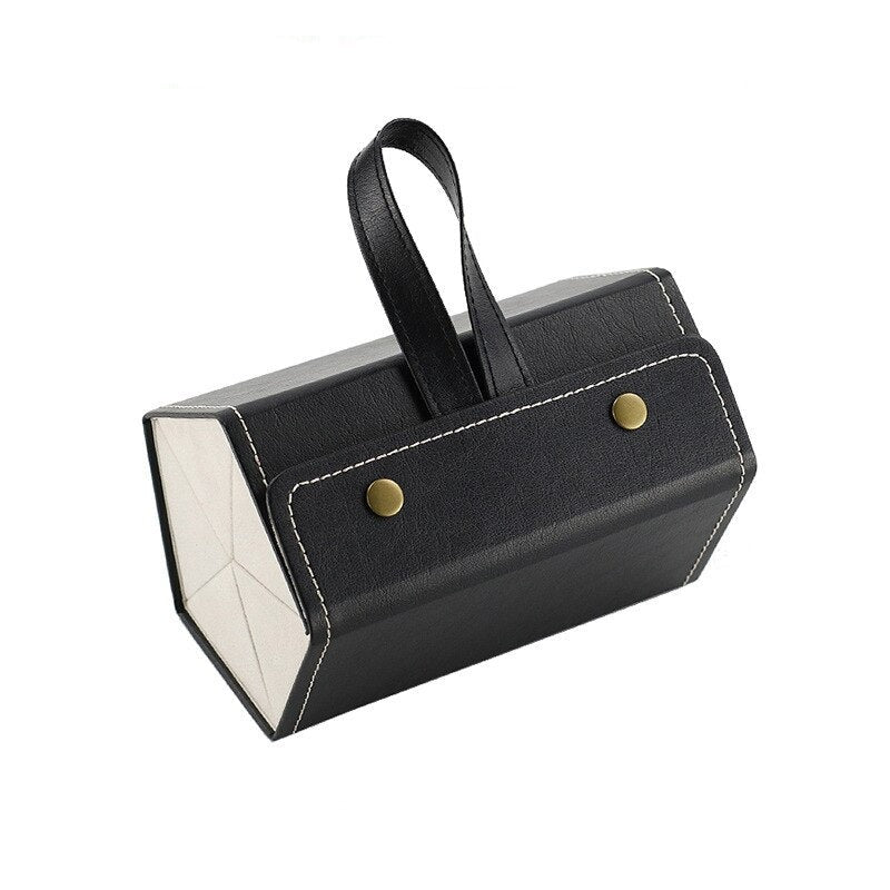 Foldable Leather Eyeglasses Case — Multi-Compartment Organizer 14
