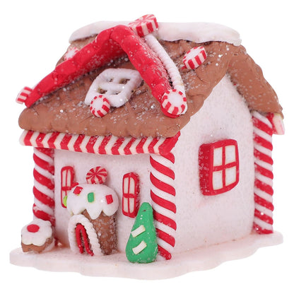 Mini Christmas Gingerbread House Decor — Hand-Painted Resin 10