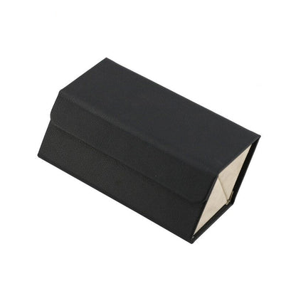 Foldable Leather Eyeglasses Case — Multi-Compartment Vintage 8