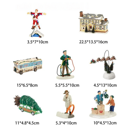 Miniature Christmas House Desktop Decor — Resin Figurine 8 Variants 13