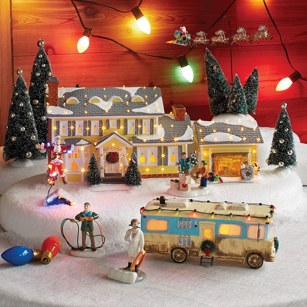 Miniature Christmas House Desktop Decor — Resin Figurine 8 Variants 1