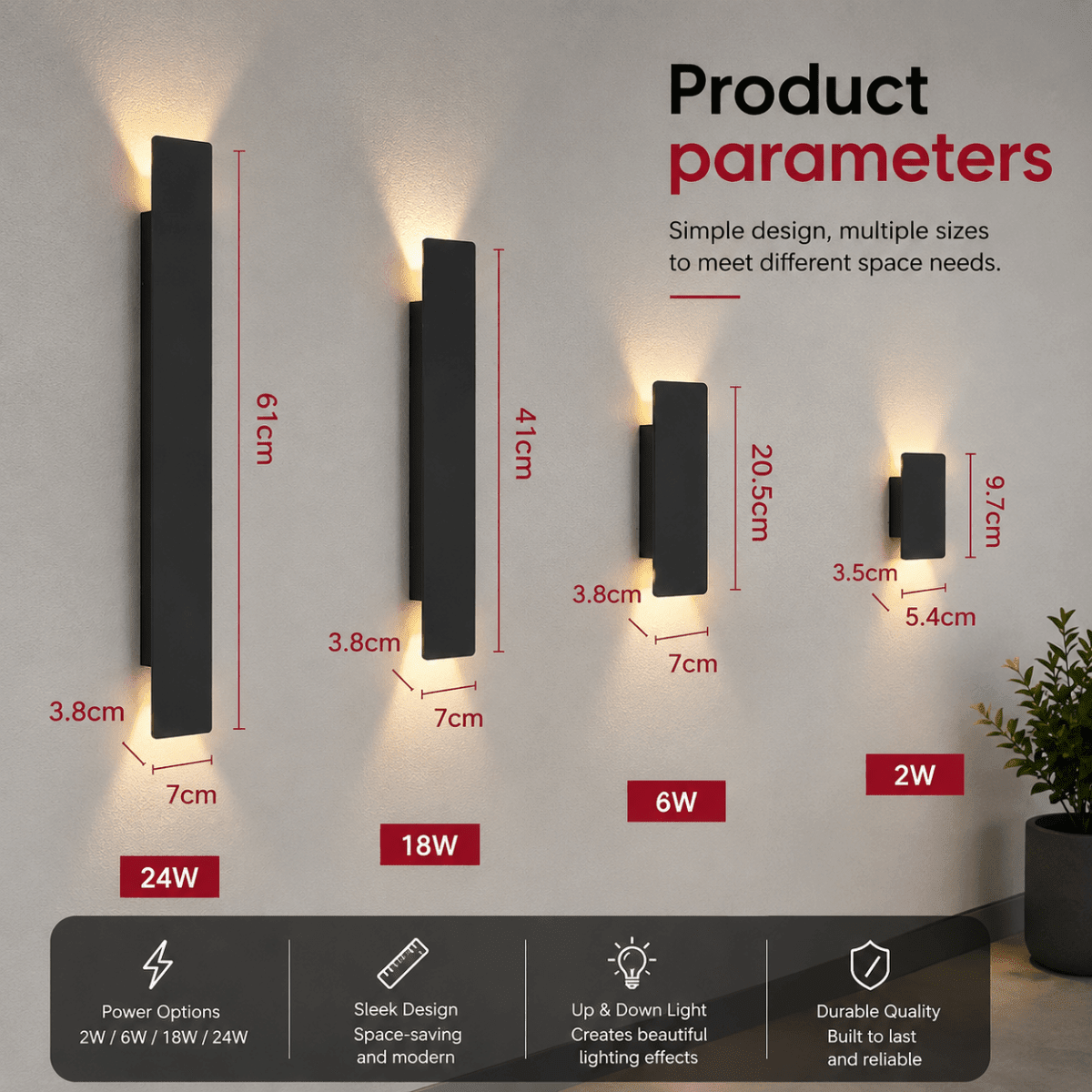 HarmonyLight LED Wall Lamp Indoor Outdoor — Modern Design 5