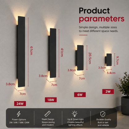HarmonyLight LED Wall Lamp Indoor Outdoor — Modern Design 5
