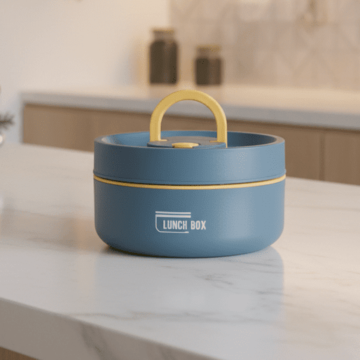 HEATLOX Insulated Double Wall Lunch Box — Stainless Steel 1