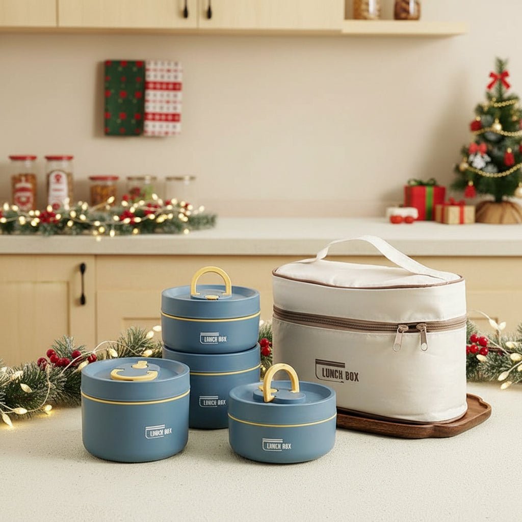 HEATLOX Insulated Double Wall Lunch Box — Stainless Steel 3