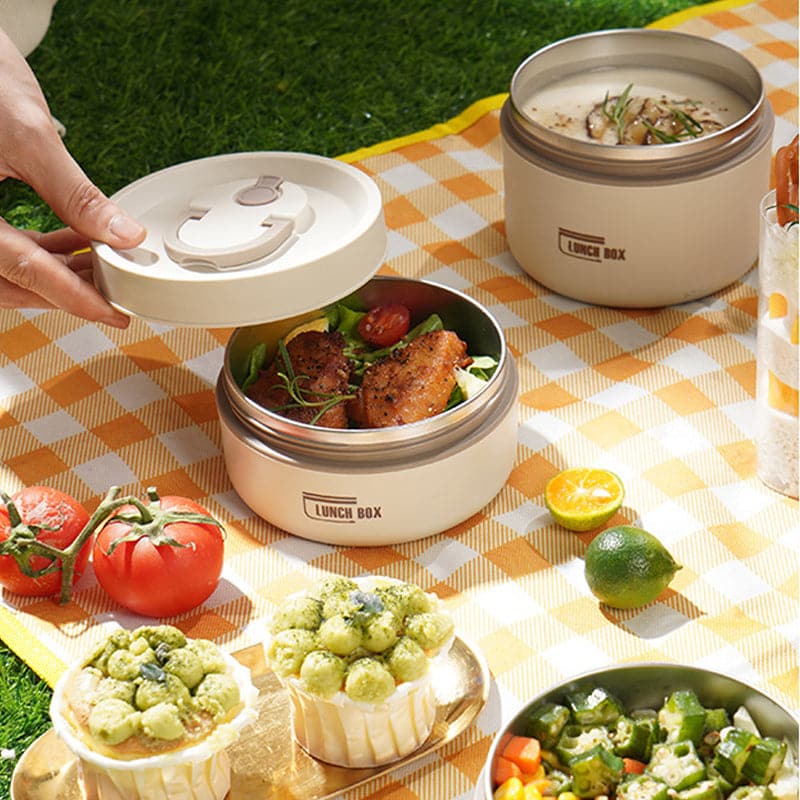 HEATLOX Insulated Double Wall Lunch Box — Stainless Steel 5