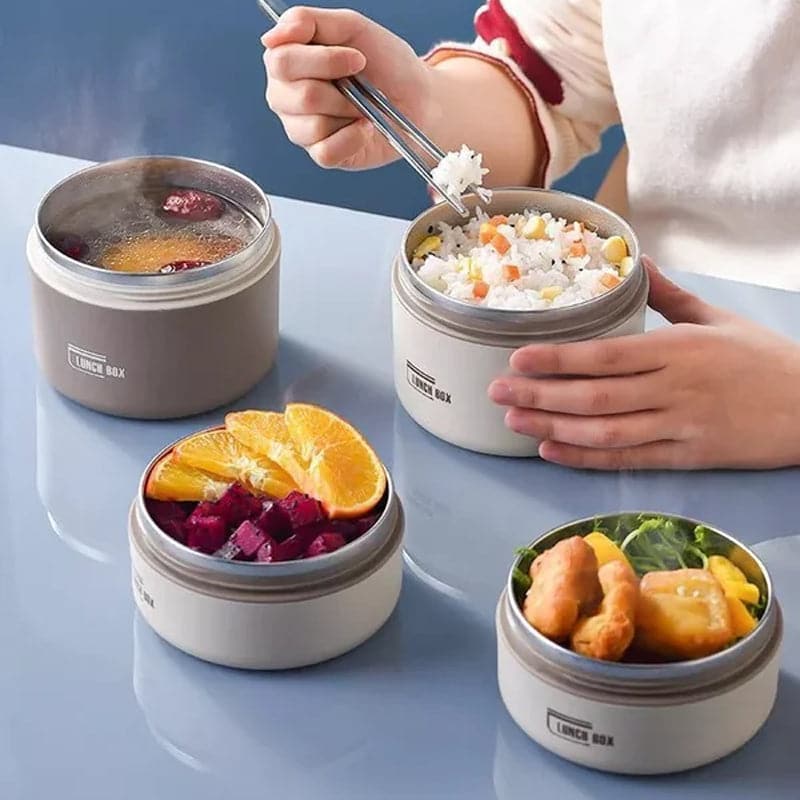 HEATLOX Insulated Double Wall Lunch Box — Stainless Steel 6
