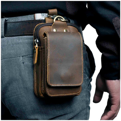 EliteGuard Leather Belt Bag for Men — Adjustable Waist Strap 1