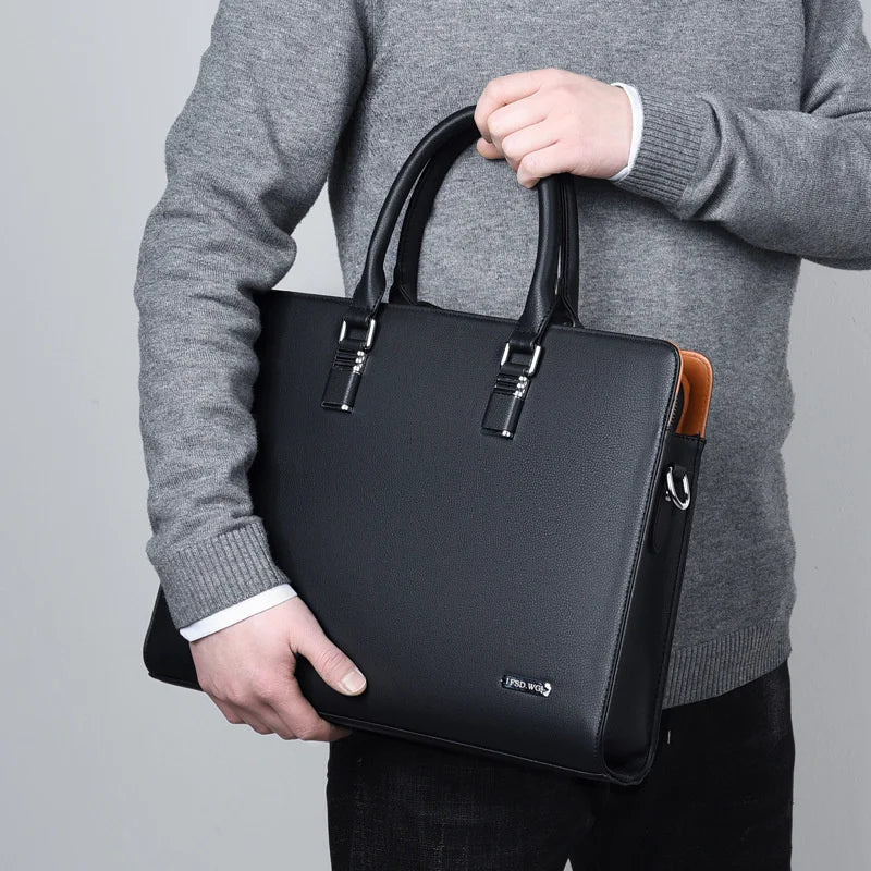 Portaro Men's Leather Laptop Bag — Elegant & Spacious 15" 7