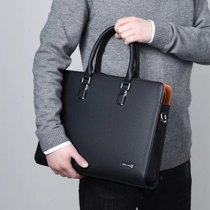 Portaro Men's Leather Laptop Bag — Elegant & Spacious 15" 7