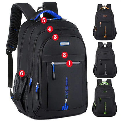 Waterproof Oxford Backpack Multiple Compartments — 20L Laptop 15" 15