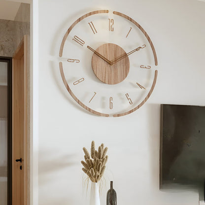 ClearWood Silent Wall Clock — Modern Wood & Acrylic Design 2
