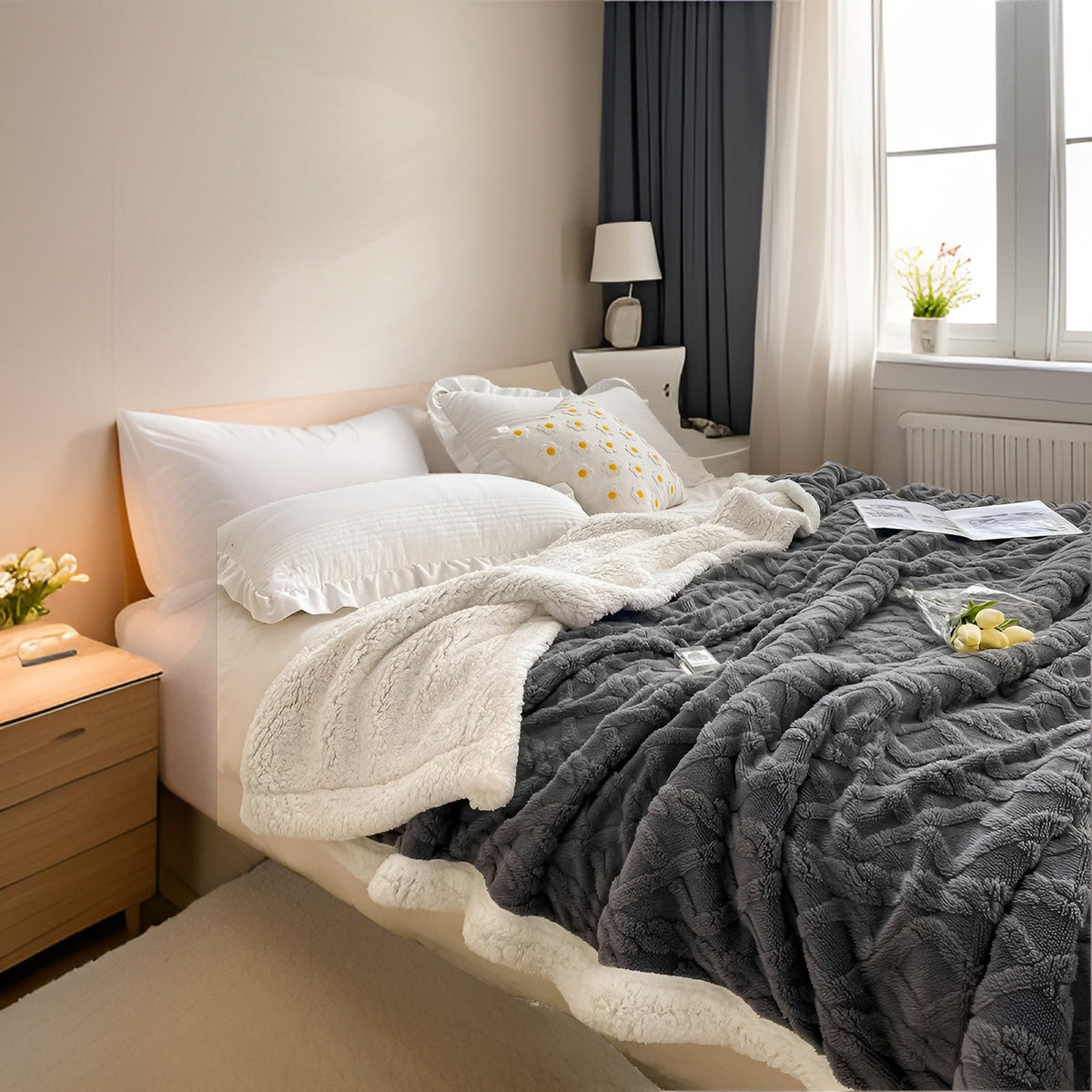 Reversible Fleece Blanket – Soft & Warm Winter Comfort 7