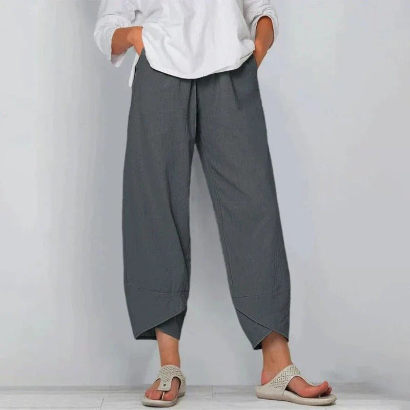 Pantaloni Estivi Chic in Lino Vita Elastica Donna