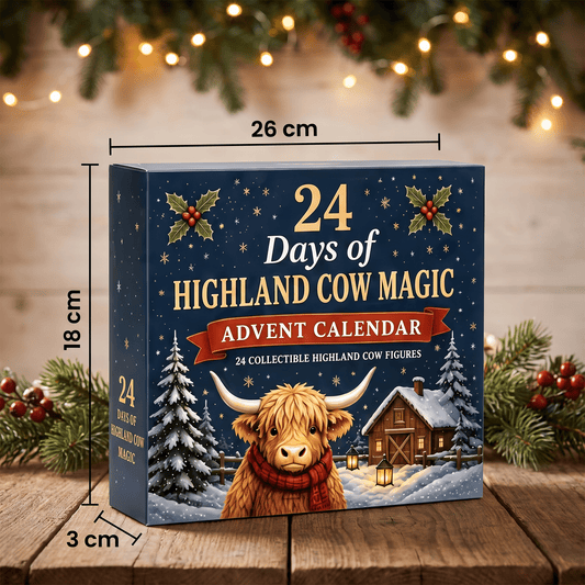 24-Day Highland Cow Advent Calendar with Mini Figurines 1