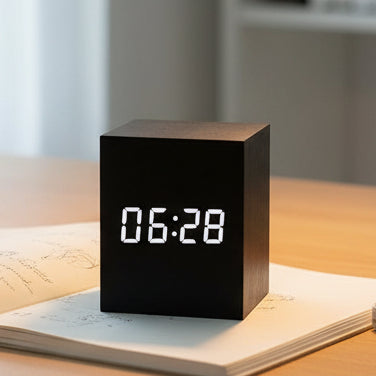 TimeCube Compact Mini LED Digital Alarm Clock with Temperature 1
