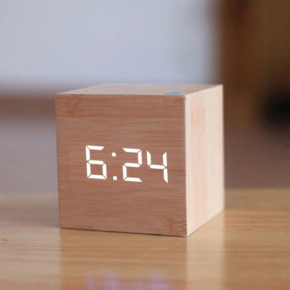 TimeCube Compact Mini LED Digital Alarm Clock with Temperature 7