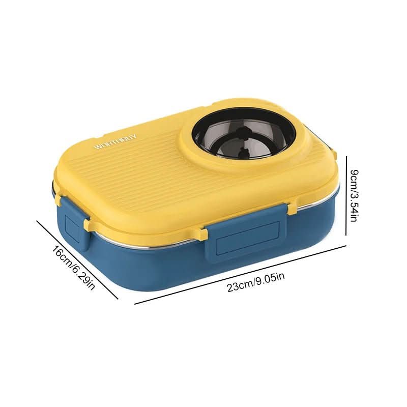 Stainless Steel Lunch Box — 3 Compartments Leakproof Lid 7