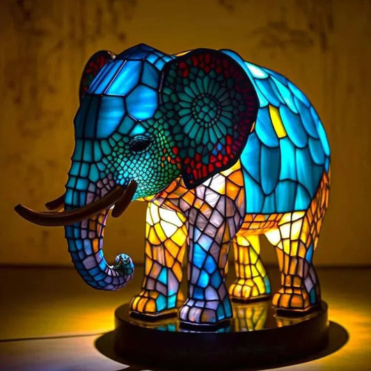 Artistieke VitraFauna Lamp met Gekleurd Glas en Uniek Ontwerp voor Binnen