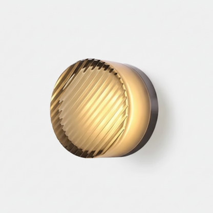 Moderne Cirkelvormige Wandlamp van Gekleurd Glas