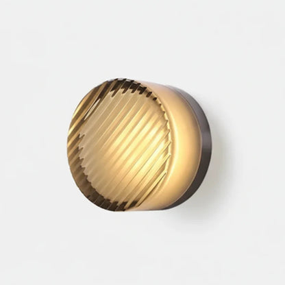 Moderne Cirkelvormige Wandlamp van Gekleurd Glas