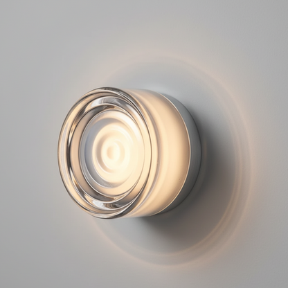 Moderne Cirkelvormige Wandlamp van Gekleurd Glas