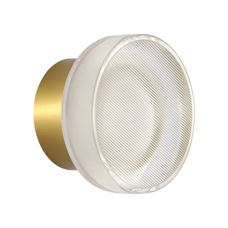 Moderne Cirkelvormige Wandlamp van Gekleurd Glas