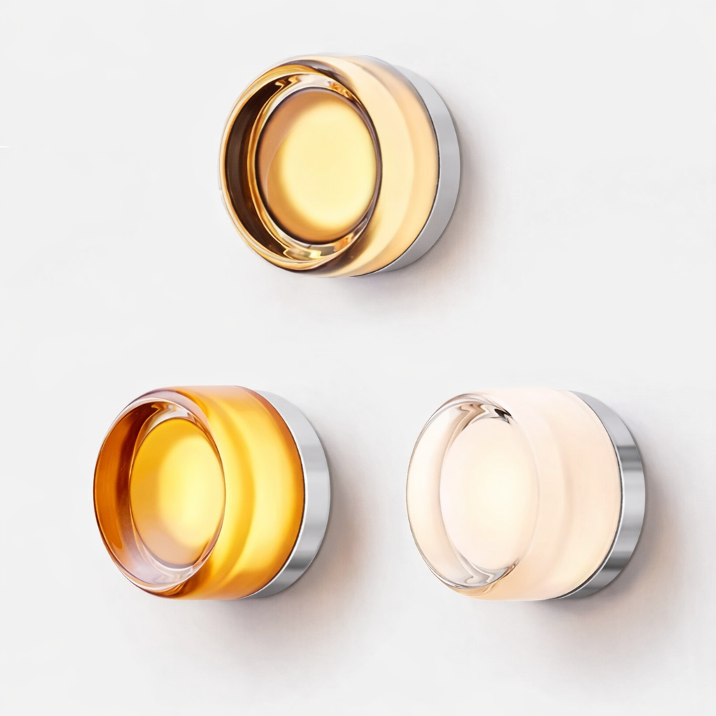 Moderne Cirkelvormige Wandlamp van Gekleurd Glas