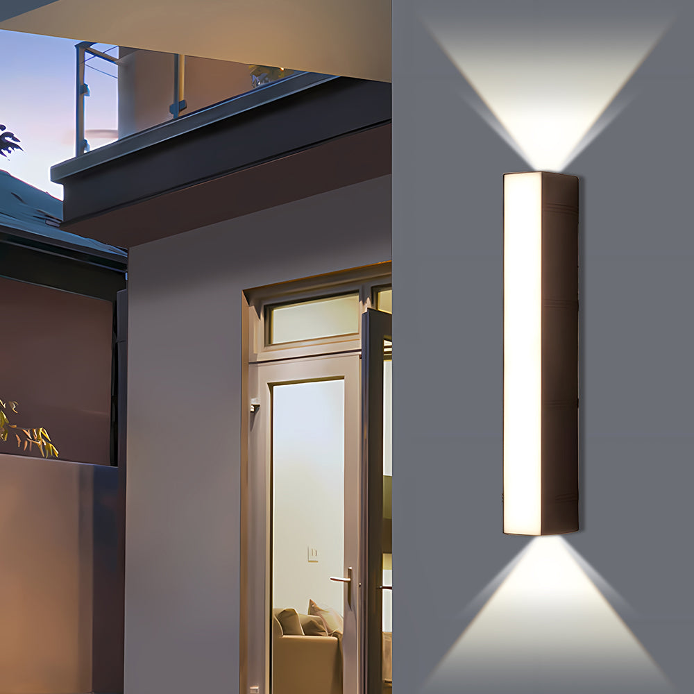 Moderne LED Wandlamp voor Buiten in Zwart Aluminium