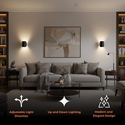 Moderne Wandlamp Up Down met Verstelbaar Licht in Elegant Aluminium
