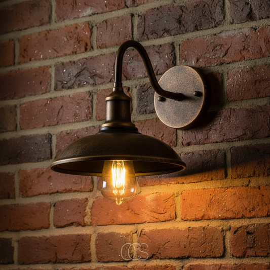 Lampada da Parete Vintage per Esterni in Bronzo - Luce Calda e Atmosferica 1