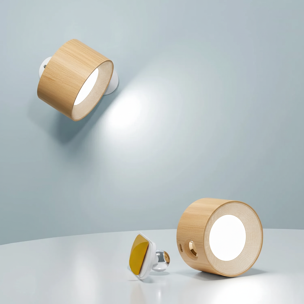 Draadloze Oplaadbare Wandlamp met 360° Rotatie