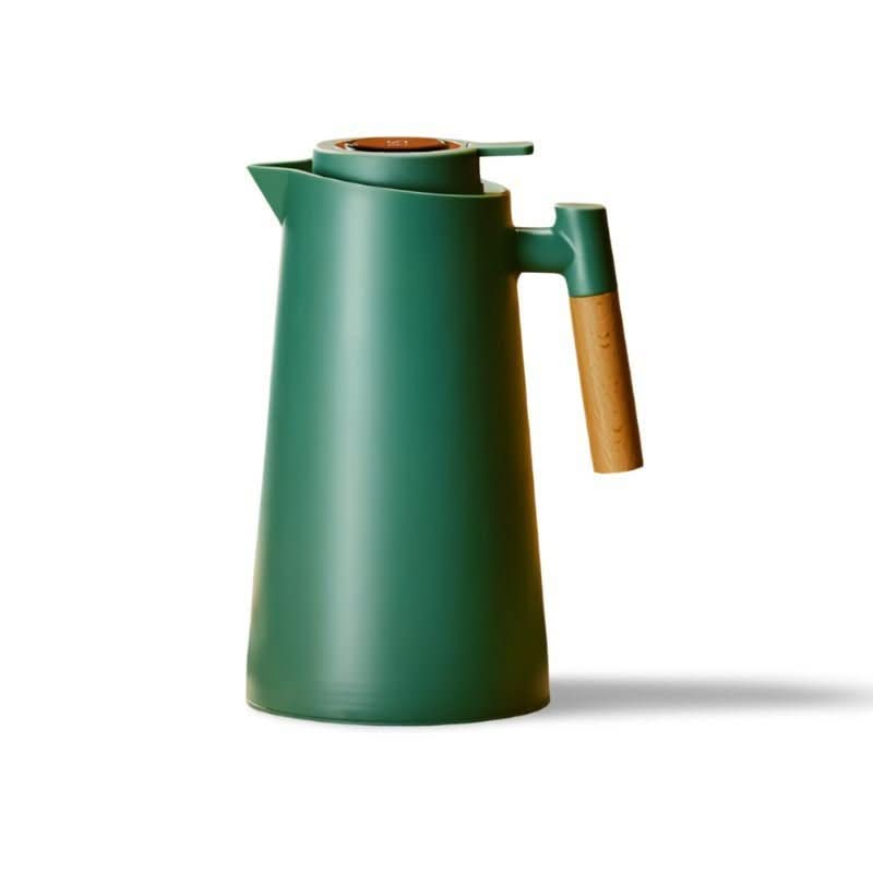 Double Wall Thermos with Temperature Display & Wood Handle 1L 11