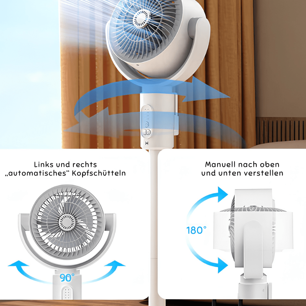 Silent Tower Fan 10W — 5 Speeds & Remote Control, Height Adjustable 7