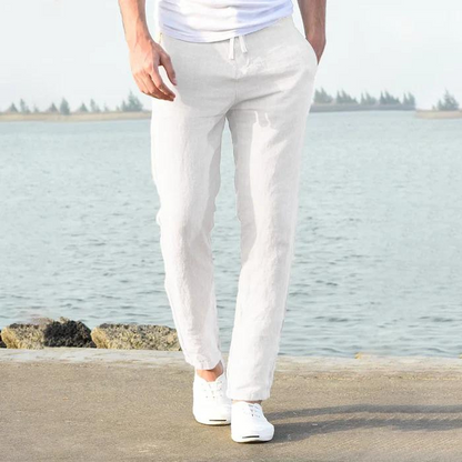 Pantaloni in Lino da Uomo Traspiranti Estivi